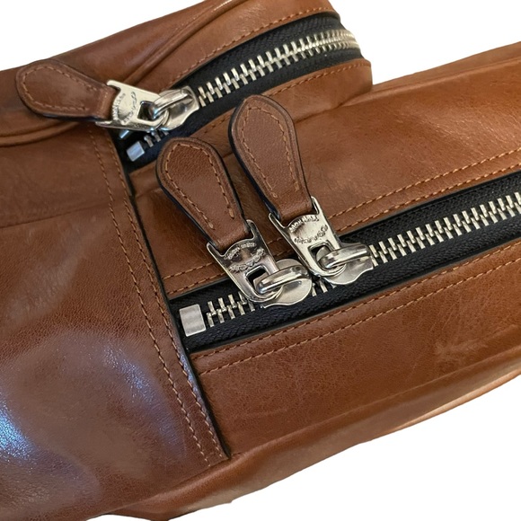 Coach Brown Leather Dark Saddle Backpack - Picture 7 of 9